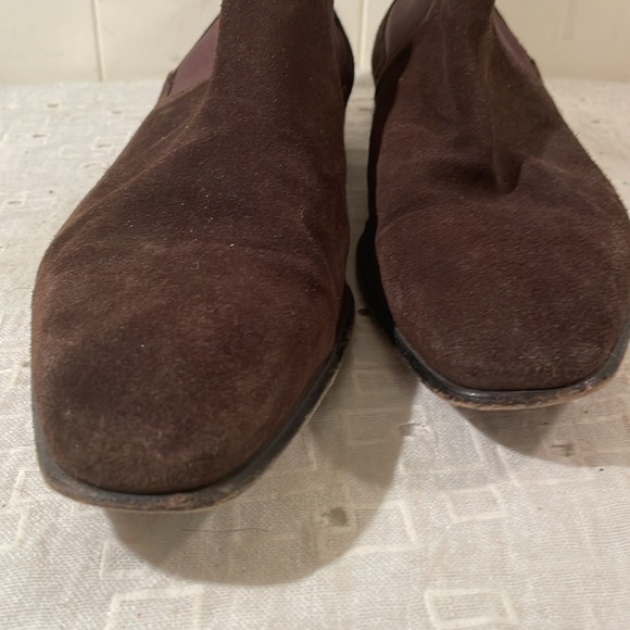 Paul Smith Chocolate Brown Suede Chelsea Slip On Boots Size Mens 7 Unisex main image 4